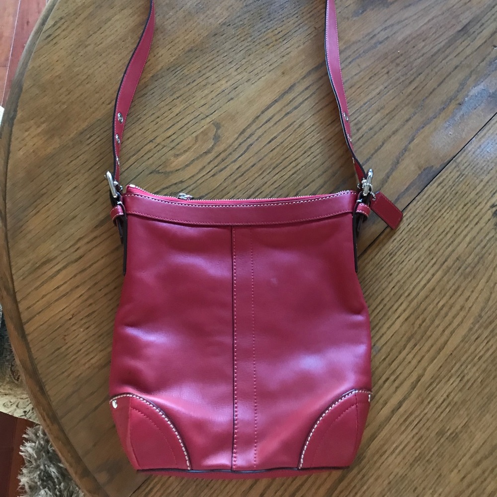 Red coach purse